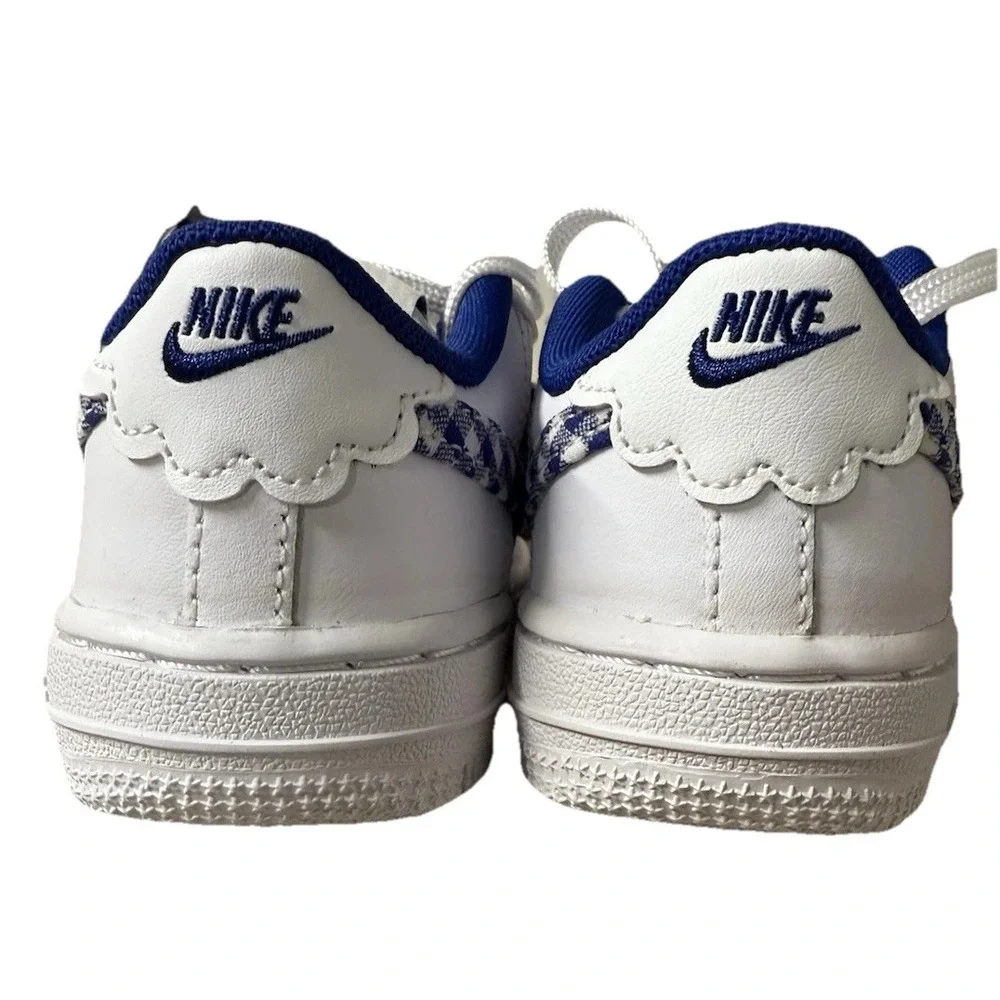 Nike Air Force 1 White Indigo Gingham Pack |AV6233-100 TD Size 7C